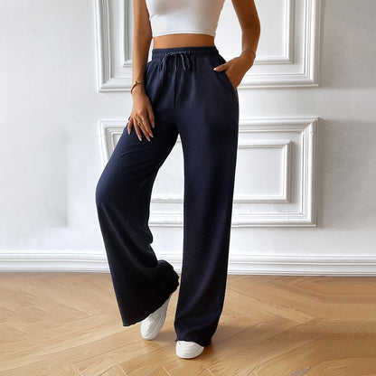 Pantalón Ancho Cintura Elástica Cómodo