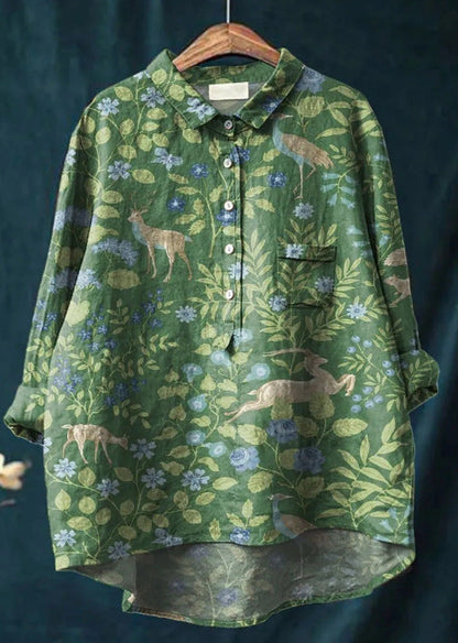 Blusa ligera estampada flores mujer