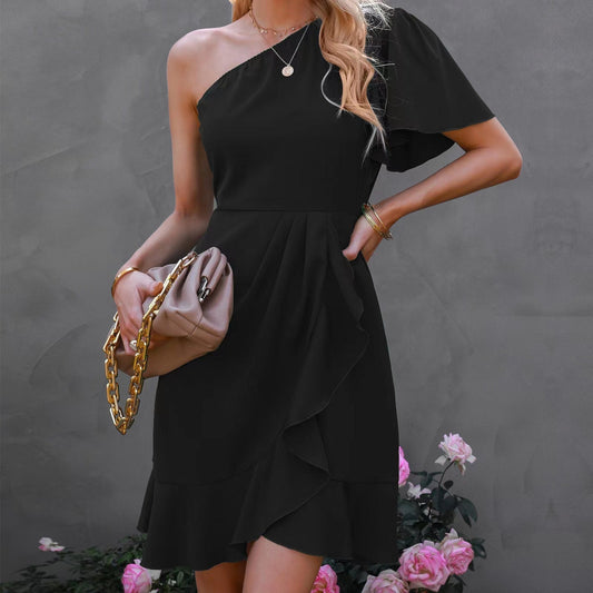 Vestido Elegante Asimétrico Mujer - Vestiria