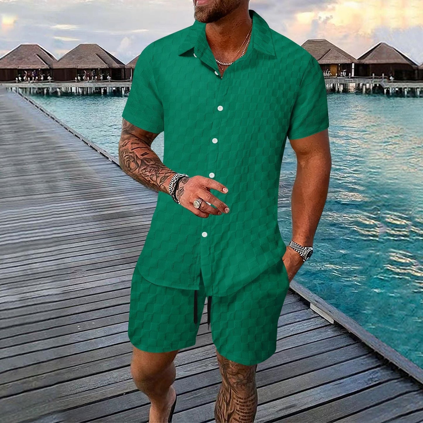 Polo Hombre Clásico con Shorts Coordina