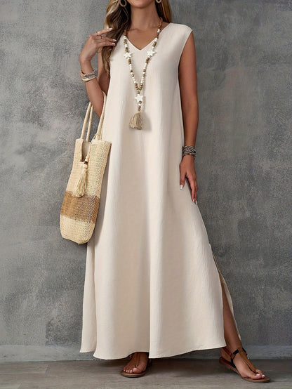 Vestido Largo Sin Mangas Elegante