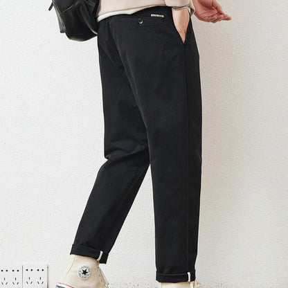Pantalón recto hombre algodón casual urbano