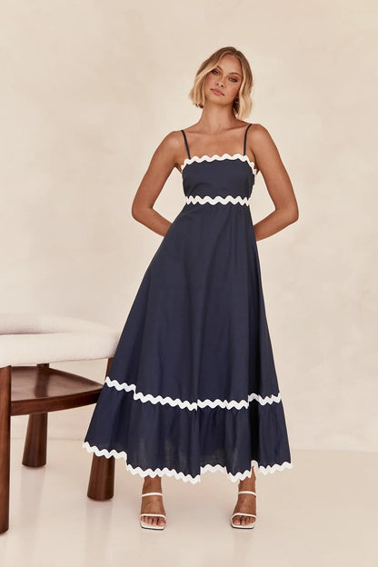 Vestido Capri Elegante Contraste