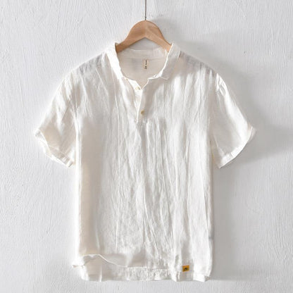 Camiseta de lino fresca y elegante hombre