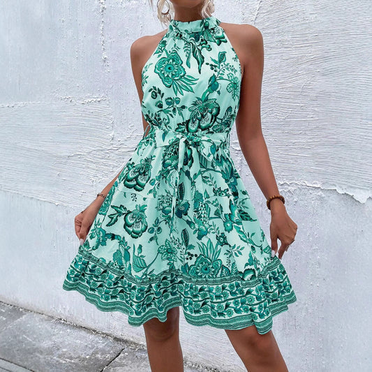 Vestido Mujer Sin Mangas Cinturón Ajustable - Vestiria