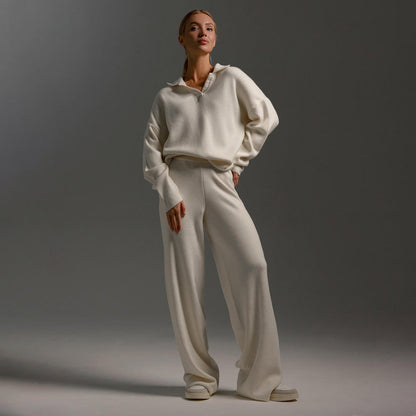 Pantalón y Top Mujer Cuello Alto Cómodo