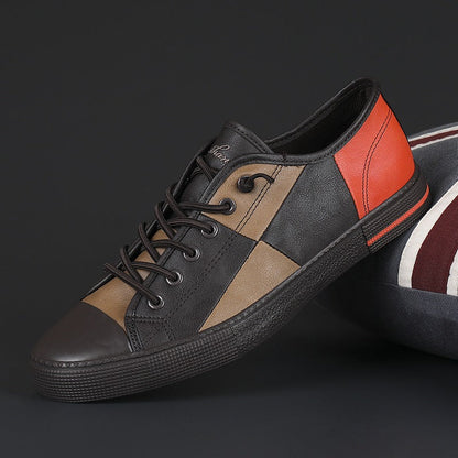 Zapatillas deportivas hombre colores vivos cuero sintético