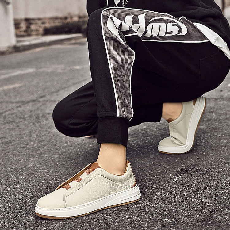 Zapatillas Hombre Piel Genuina sin Cordones Deportivas - Vestiria