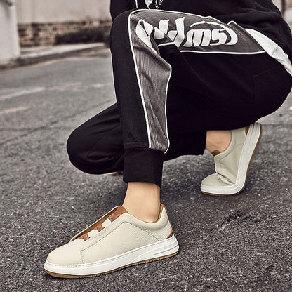 Zapatillas Hombre Piel Genuina sin Cordones Deportivas - Vestiria