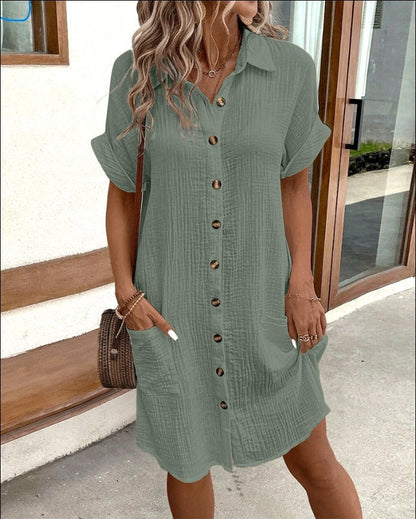 Vestido Ligero Verano Cuello Redondo