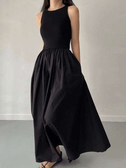 Vestido Chic Escote Redondo Elegante