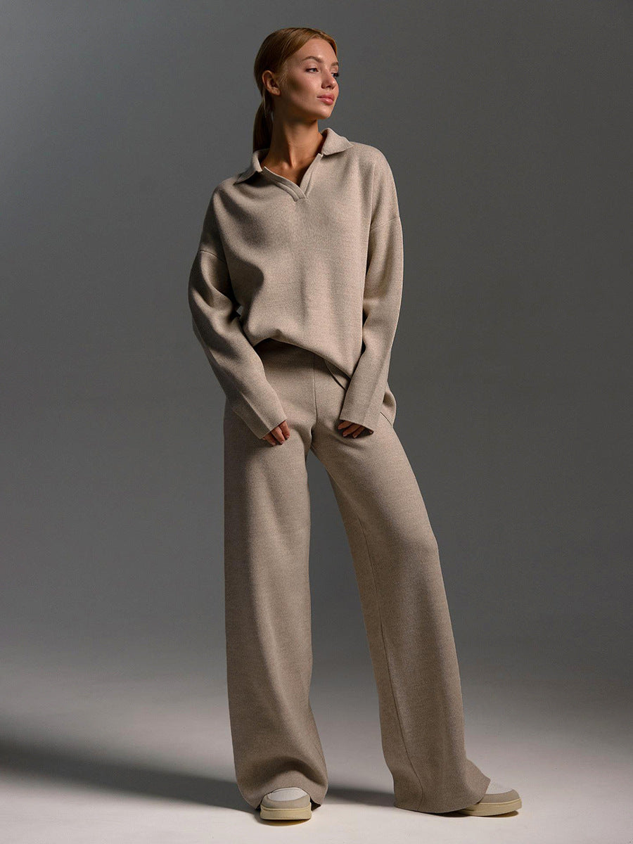 Pantalón y Top Mujer Cuello Alto Cómodo