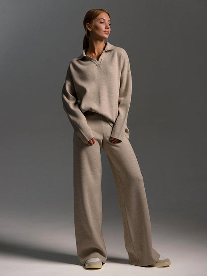 Pantalón y Top Mujer Cuello Alto Cómodo