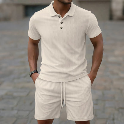 Conjunto deportivo hombre polo y shorts cómodos