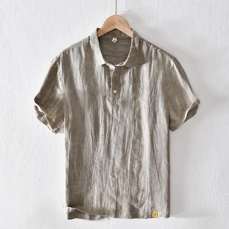Camiseta de lino fresca y elegante hombre - Vestiria