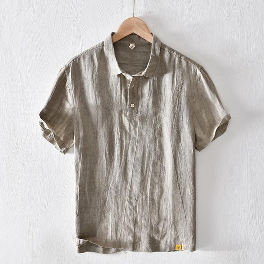 Camiseta de lino fresca y elegante hombre - Vestiria