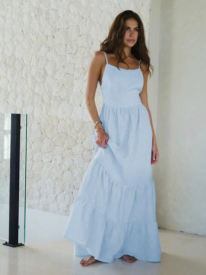 Vestido Largo Elegante Espalda Abierta