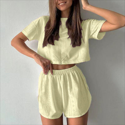 Conjunto de verano corto y fresco con mangas cortas
