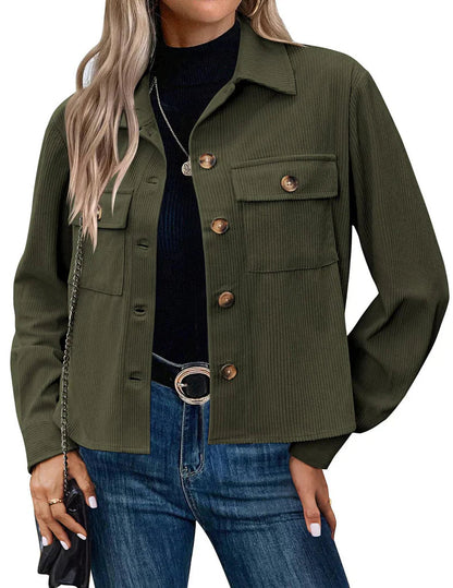 Chaqueta Pana Corta Estilosa