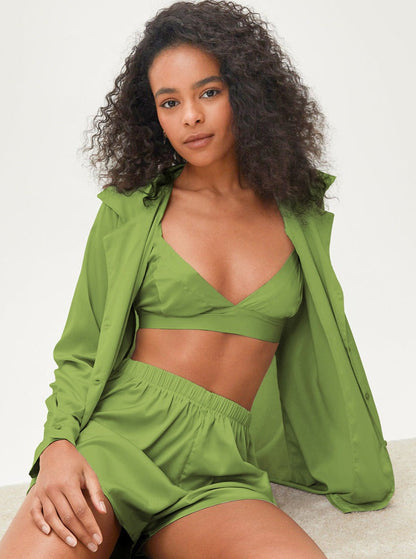 Conjunto Pijama Mujer 3 Piezas Suave