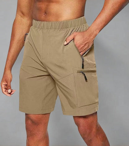 Pantalón corto deportivo hombre con bolsillo cremallera