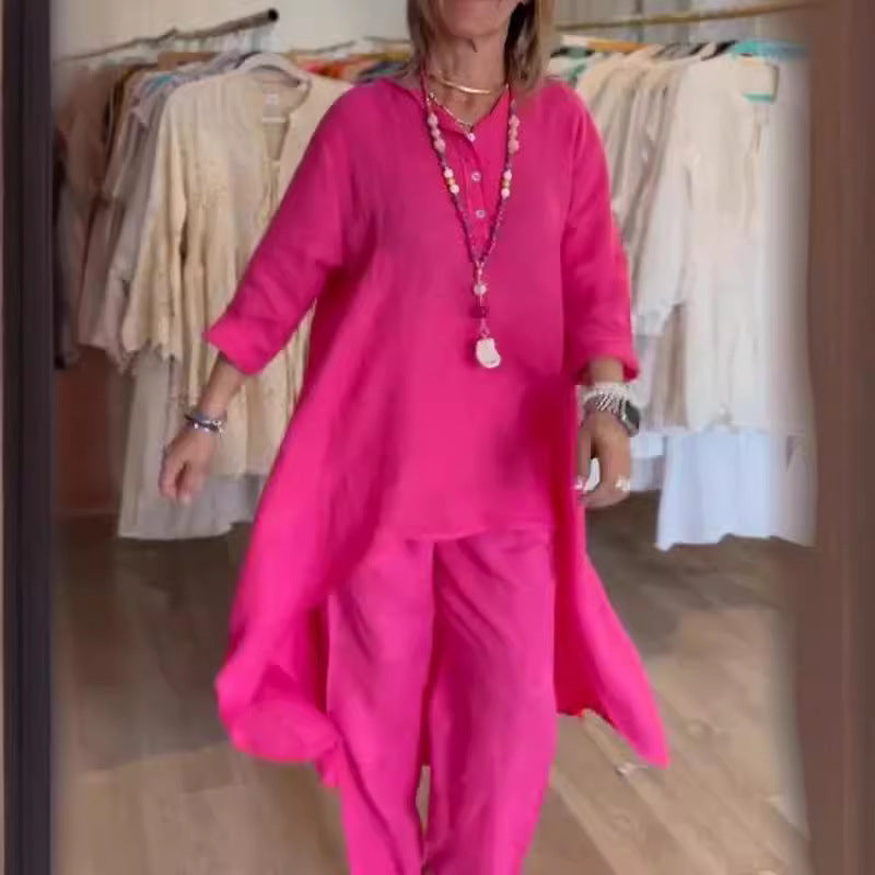 Vestido Lino Clásico Mujer