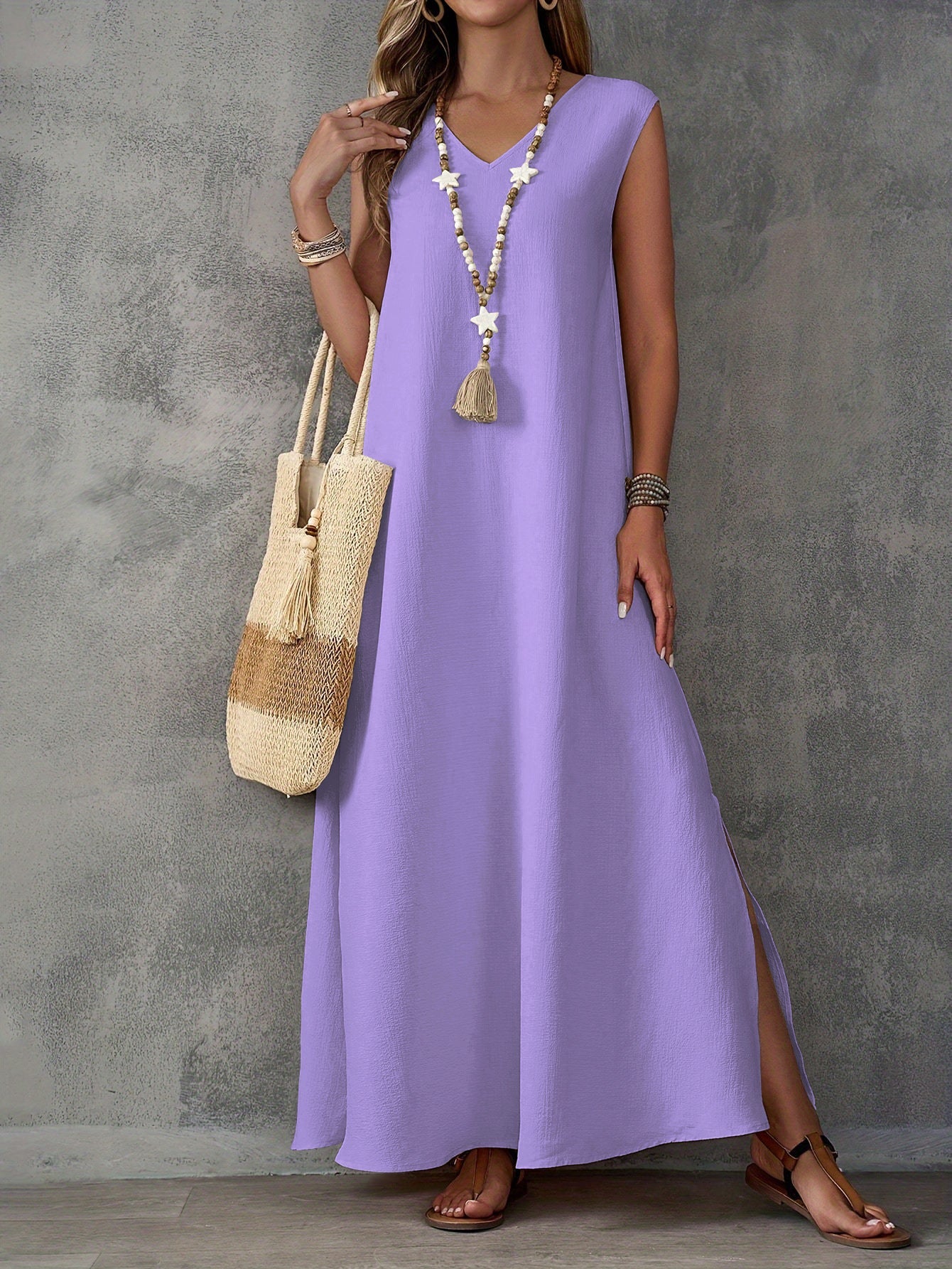 Vestido Largo Sin Mangas Elegante