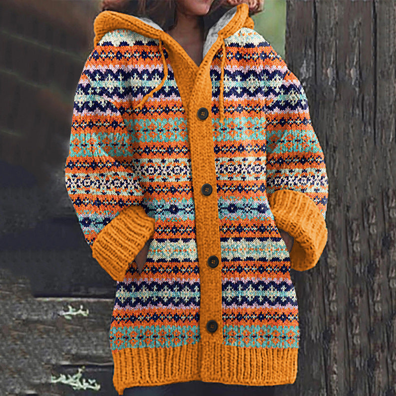 Chaquetón Mujer Invierno Acogedor Con Capucha