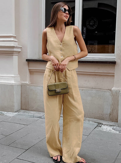 Mono Casual sin Mangas y Pantalón de Moda - Vestiria
