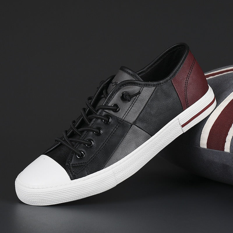 Zapatillas deportivas hombre colores vivos cuero sintético