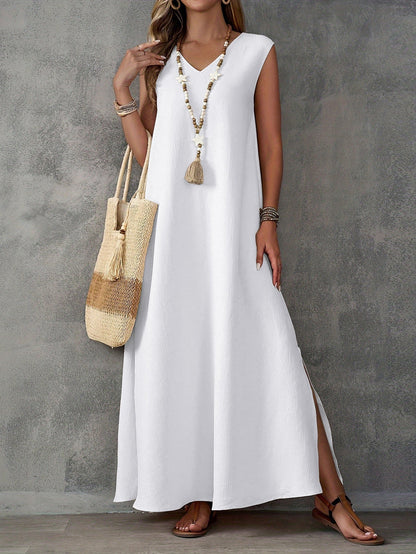 Vestido Largo Sin Mangas Elegante