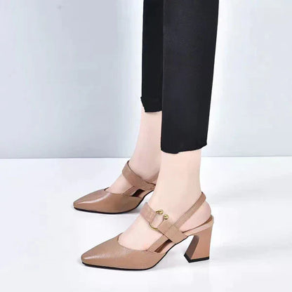 Sandalias Mujer Cómodas Tacón Bajo Elegantes