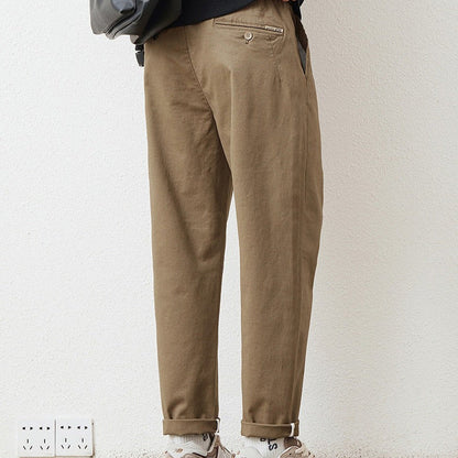 Pantalón recto hombre algodón casual urbano