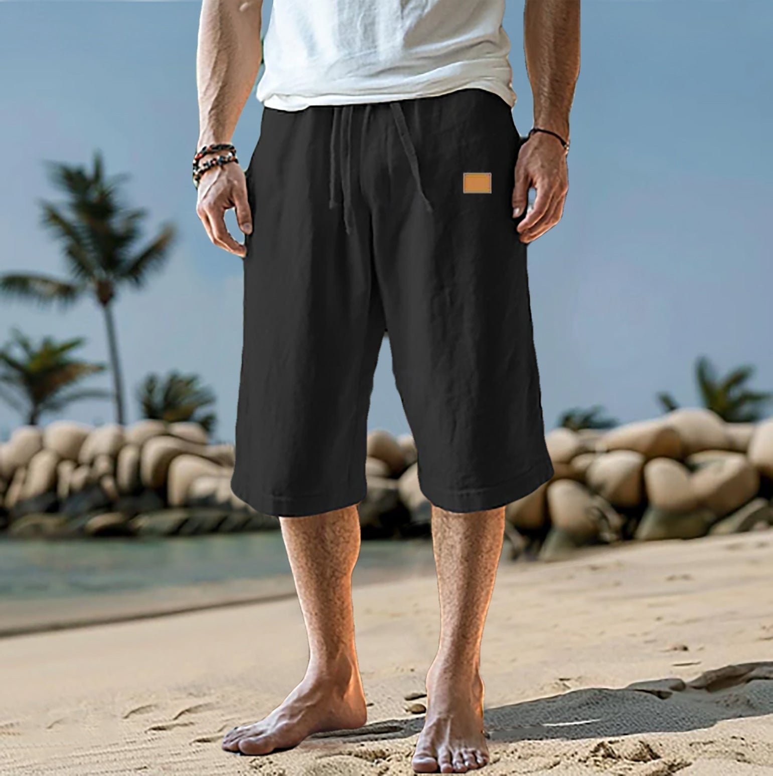 Pantalón corto hombre cómodo ajustable - Vestiria