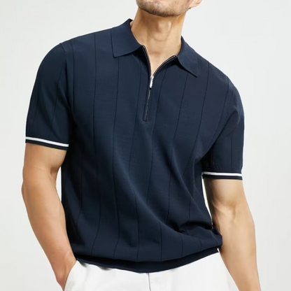 Camiseta Polo Clásica de Punto Decorado - Vestiria