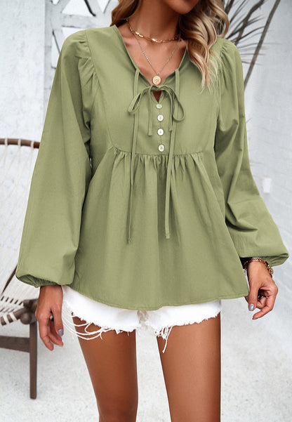 Blusa Ligera Comoda con Botones