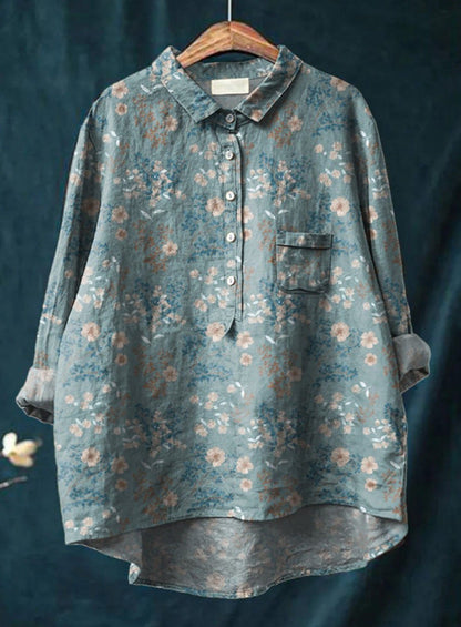Blusa ligera estampada flores mujer