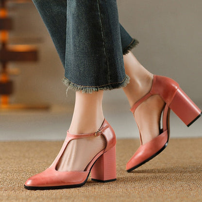 Zapatos de Tacón Alto Mujer Estilo Vintage Clásico - Vestiria
