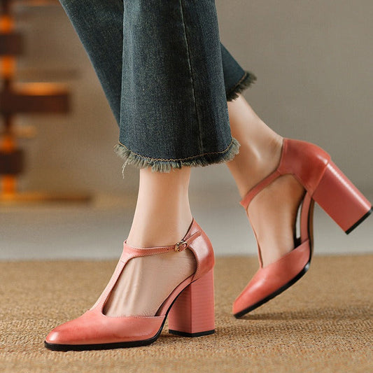Zapatos de Tacón Alto Mujer Estilo Vintage Clásico - Vestiria