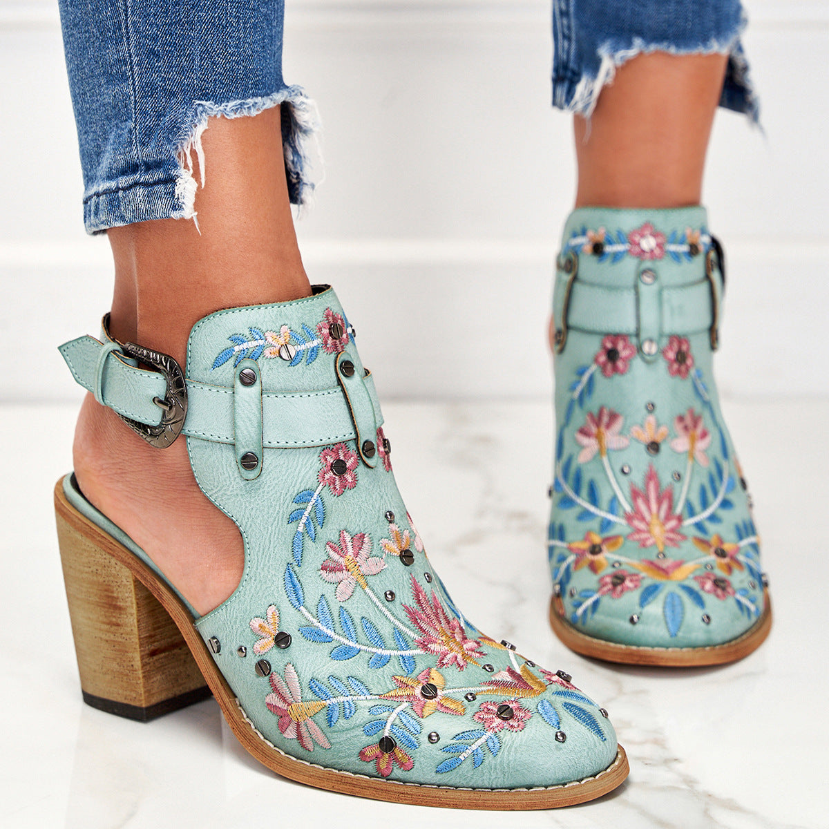 Zapatos Mujer Florales Elegantes