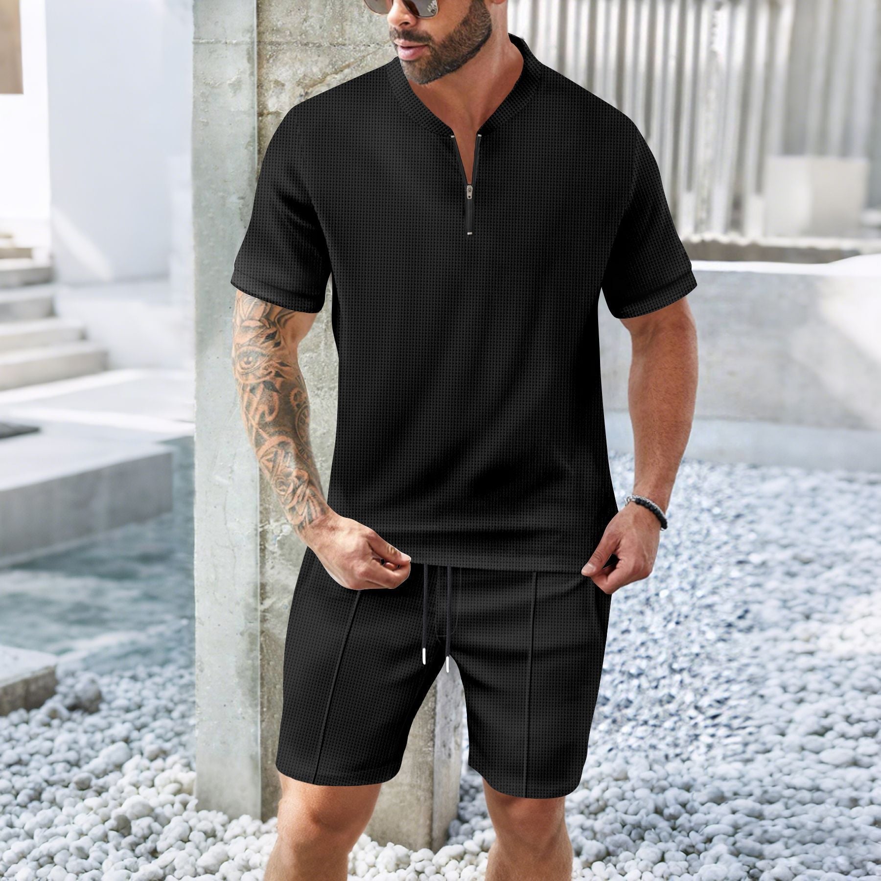 Conjunto deportivo ligero de camiseta y pantalón corto - Vestiria