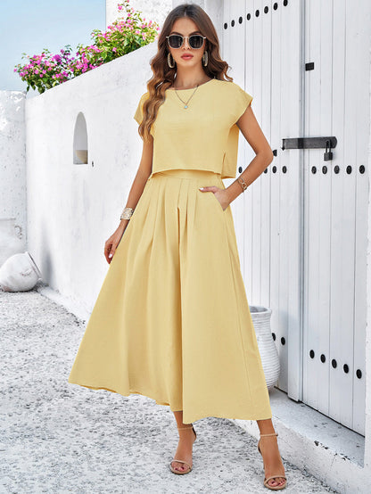 Vestido sin mangas Falda Larga Elegante Mujer