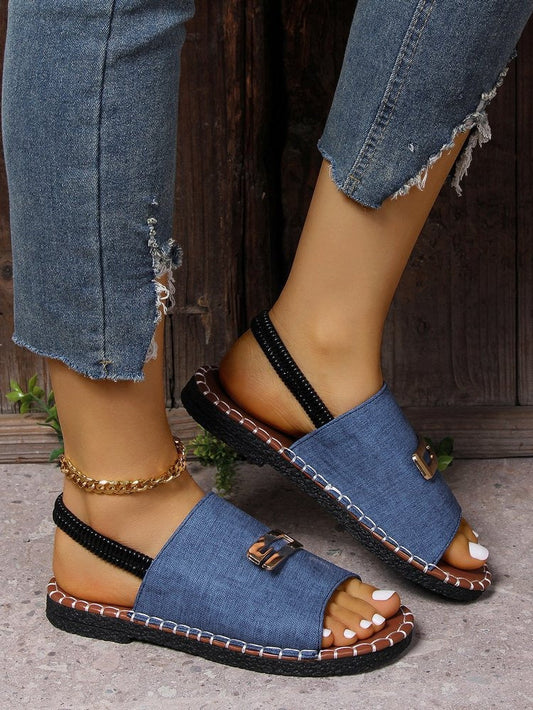 Sandalias Mujer Estilo Chic con Estampado Floral - Vestiria