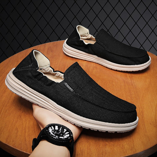 Mocasines Hombre Lona Ligera Slip On Clásicos - Vestiria