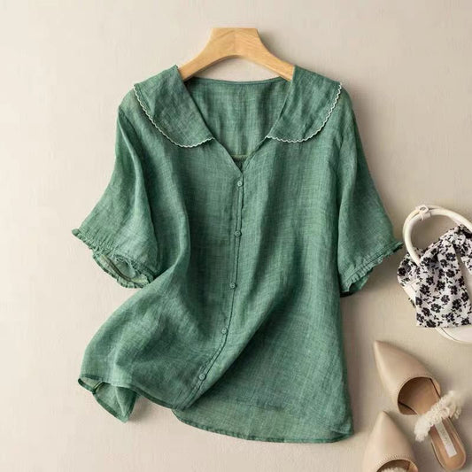 Camisa blanca mujer cuello alto elegante - Vestiria