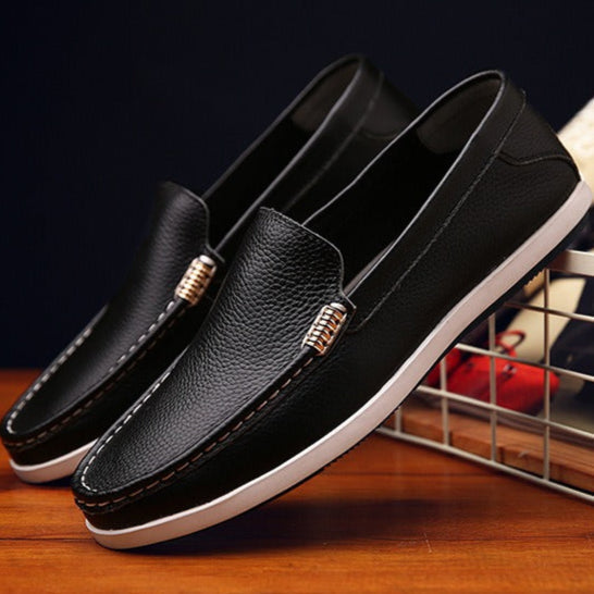 Mocasines Hombre Piel Sintética Flexibles Casual - Vestiria