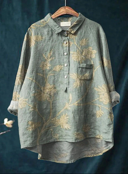 Blusa ligera estampada flores mujer