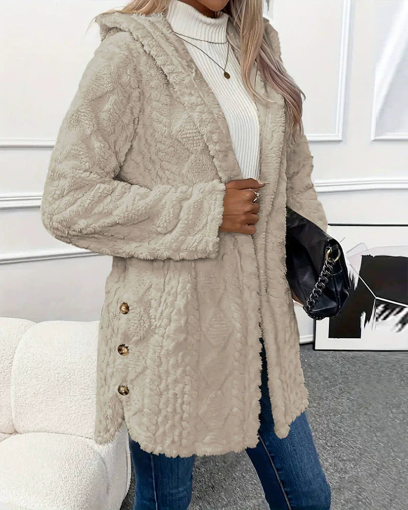 Chaquetón Acogedor Capucha Suave Invierno