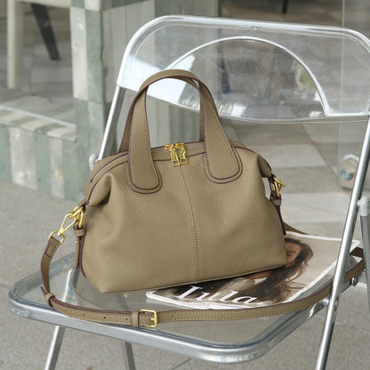 Bolso Mujer Piel Sintética Estructurado Metálico