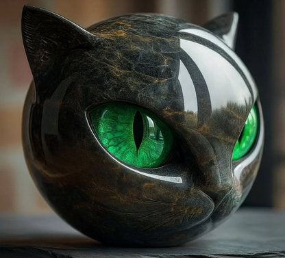 Estatua Gato Mármol Decorativa - Vestiria